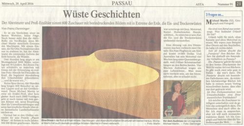 Michael Martin - Zeitungsartikel PNP