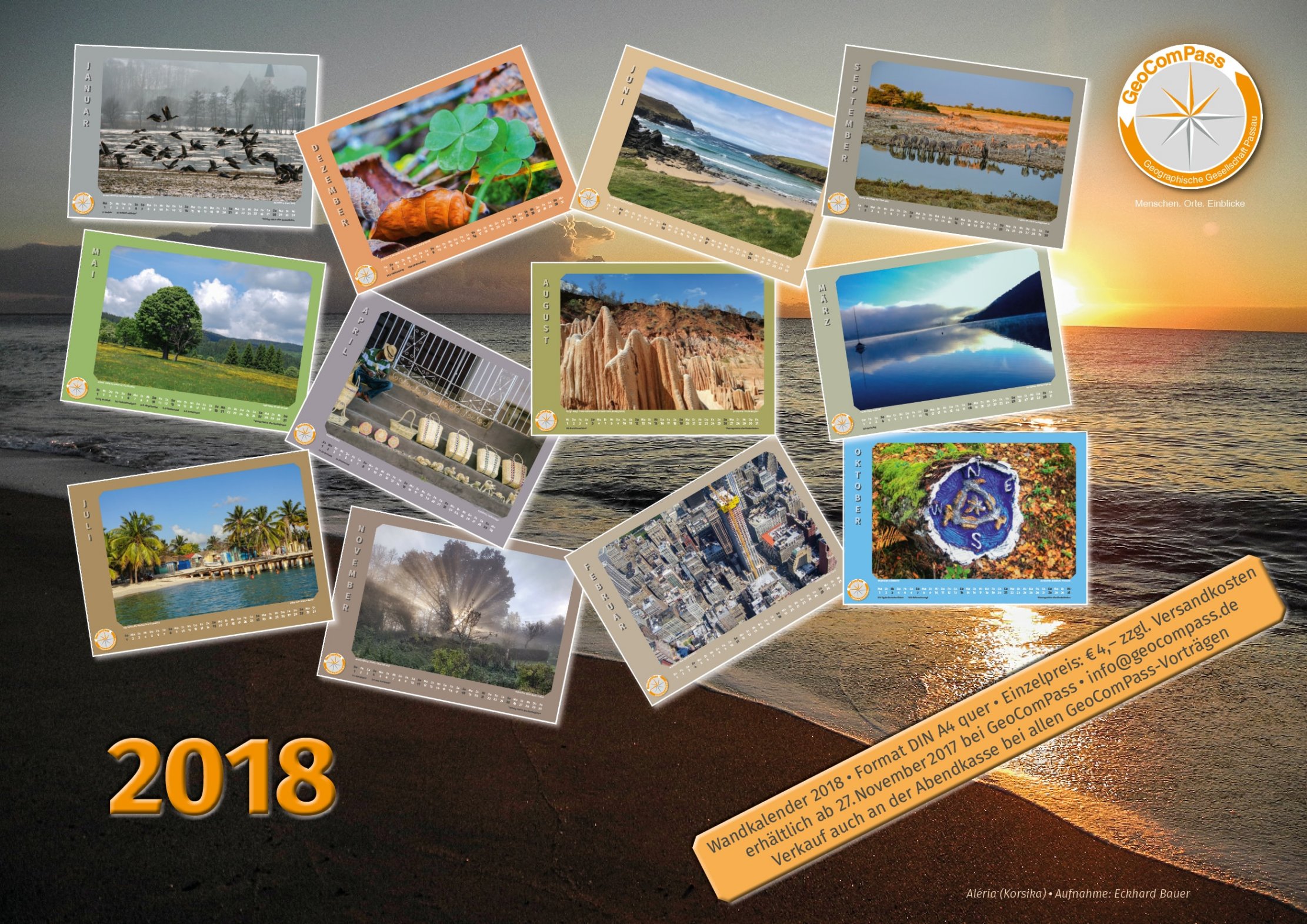 Ein GeoComPass KALENDER für 2018 Ein GeoComPass KALENDER für 2018